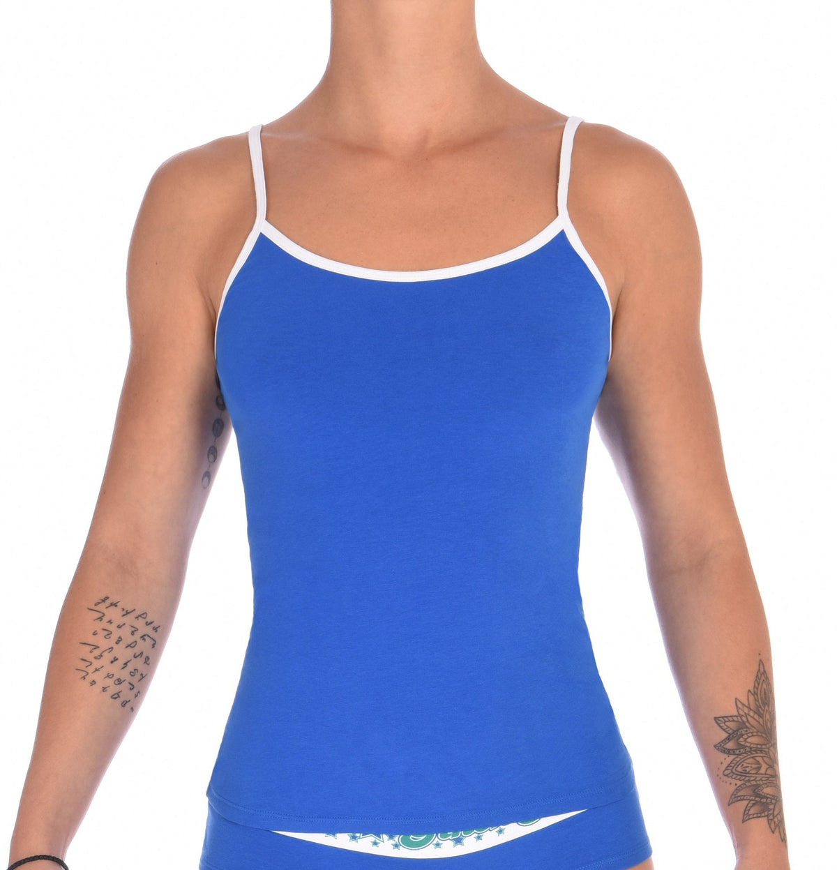 Ginch Gonch Blue Lagoon camisole white trim front